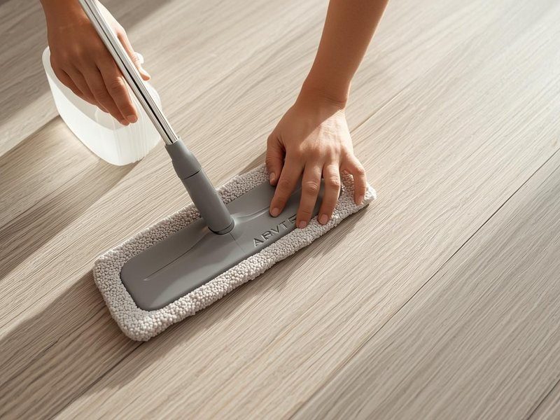 lvt being dry mopped